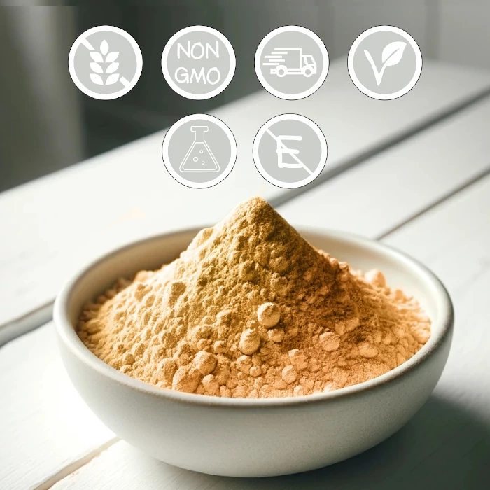 Beige-braunes Apigenin Pulver in einem Schälchen