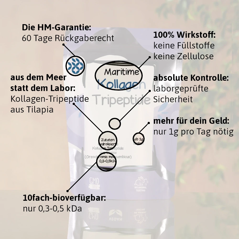 Kollagen Tripeptide Pulver, Eigenschaften und Qualität